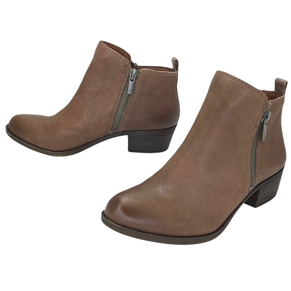 Lucky Brand Basel Brindle Leather Ankle Booties - Picture 8 of 11